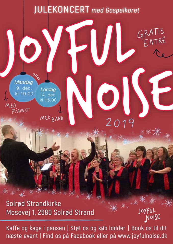 Plakat til Joyful Noise julekoncert 2019
