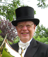 Ernst Hjernø med sin euphonium