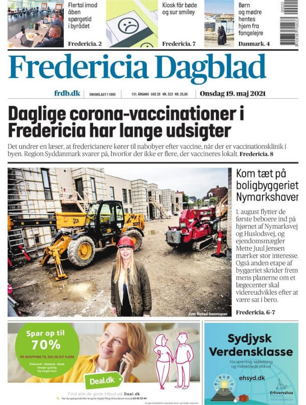Fredericia Dagblad forside