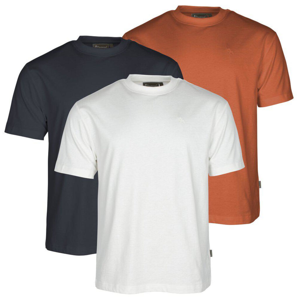 Pinewood 3-pack t-shirt hvid bl rdjpg