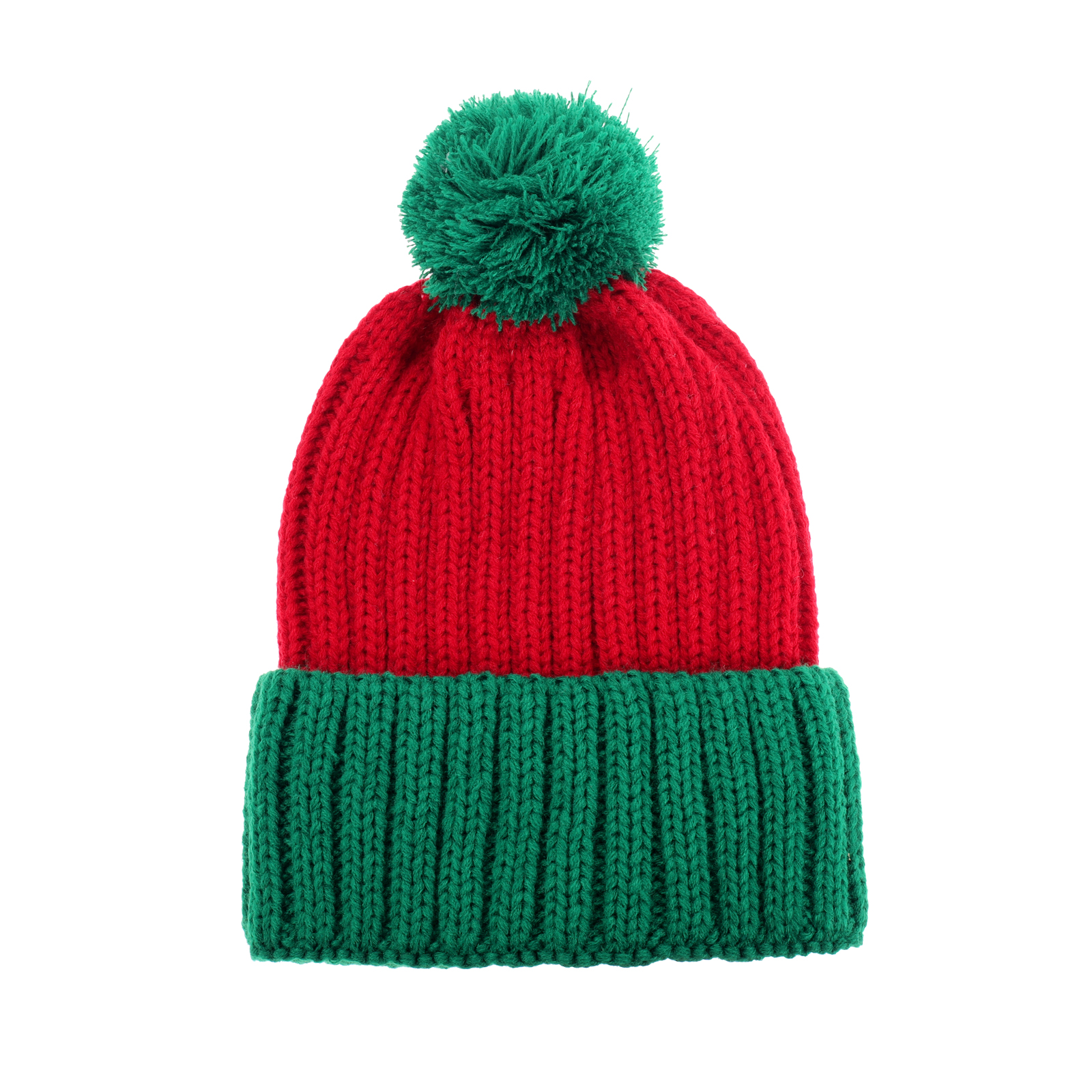 Coarse knit red/green