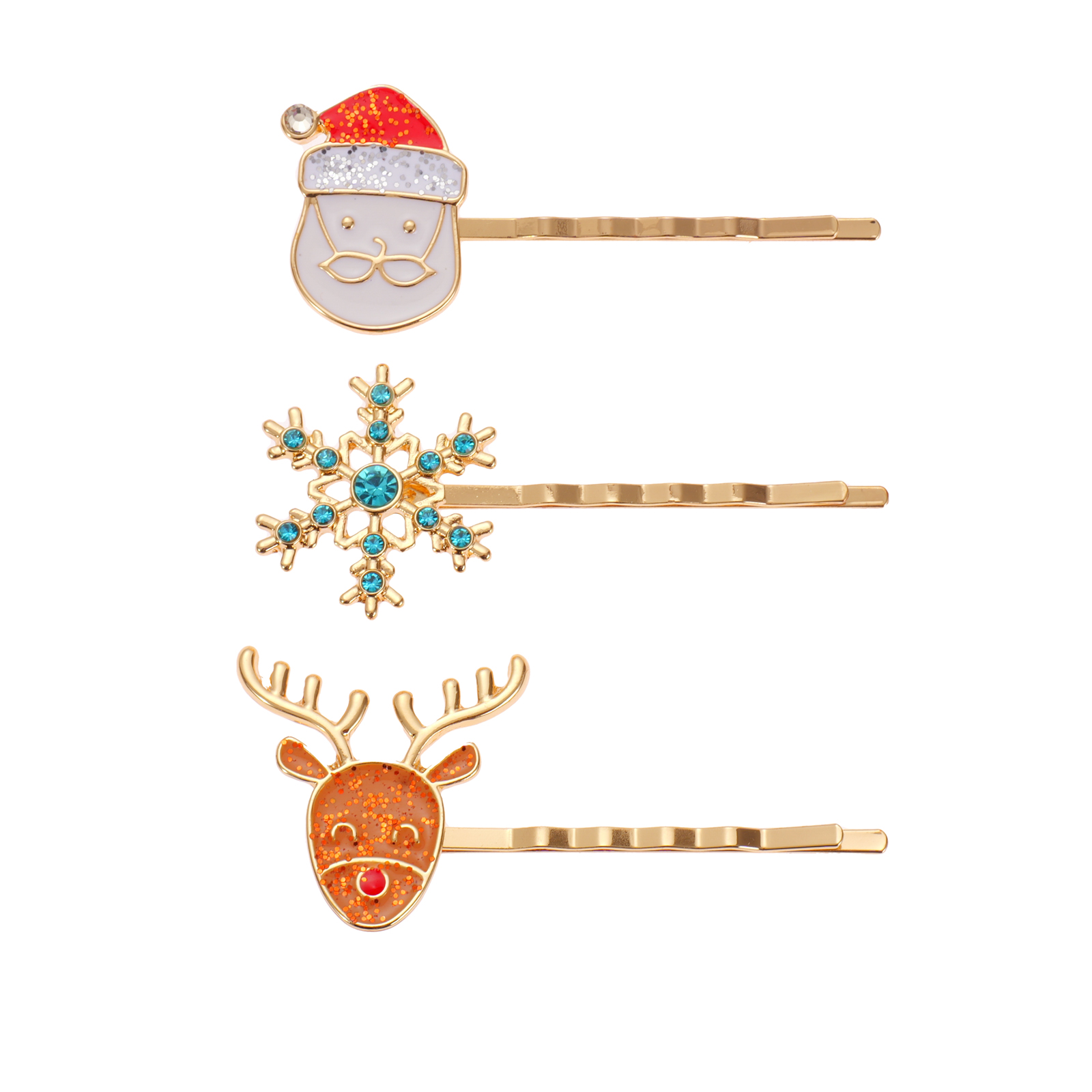 Santa, snowflake & Rudolph