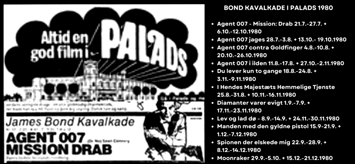 Palads. Bond-kavalkade. 1980. Sean Connery. 007. København biograf.