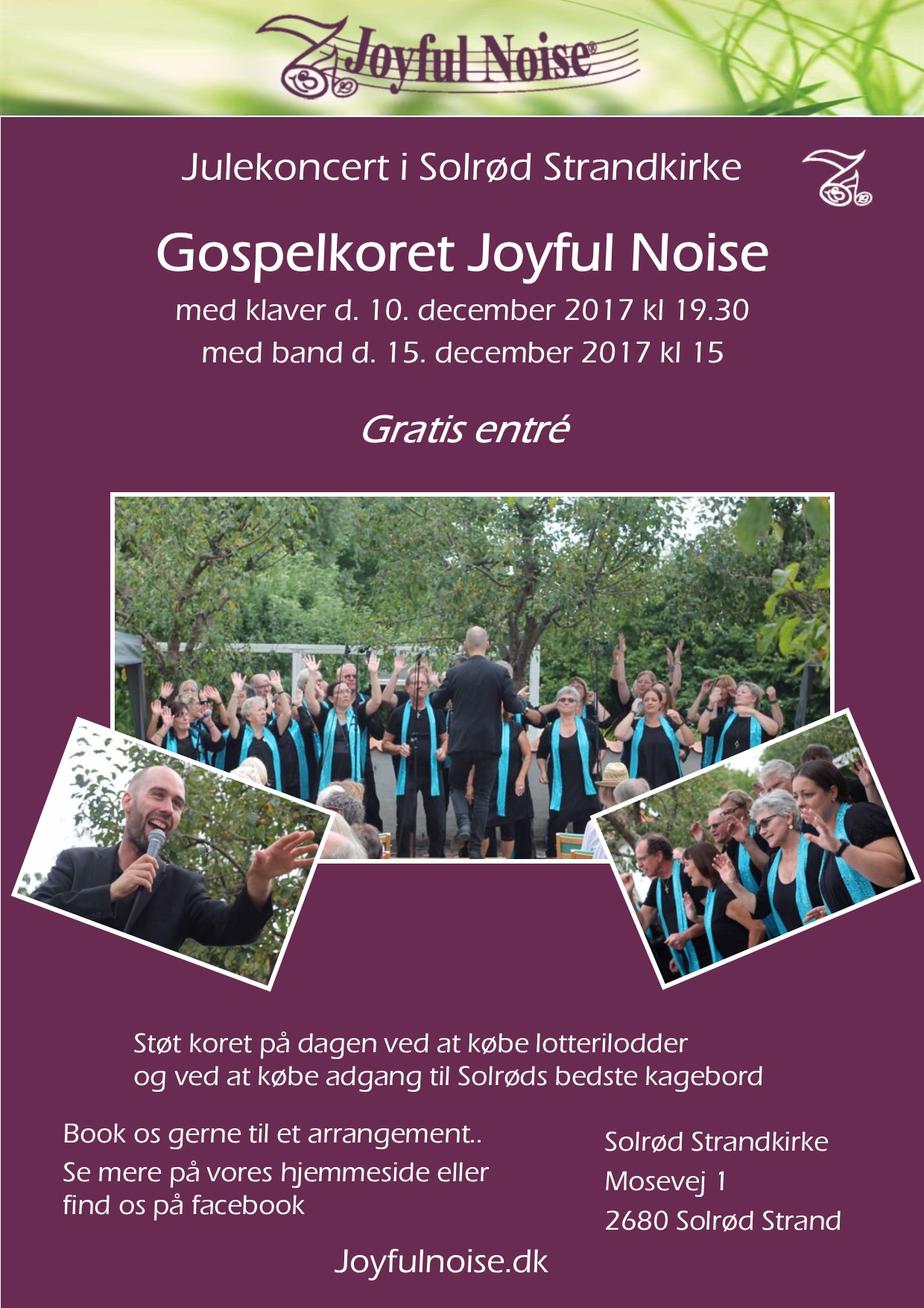Plakat til Joyful Noise julekoncerter 2018