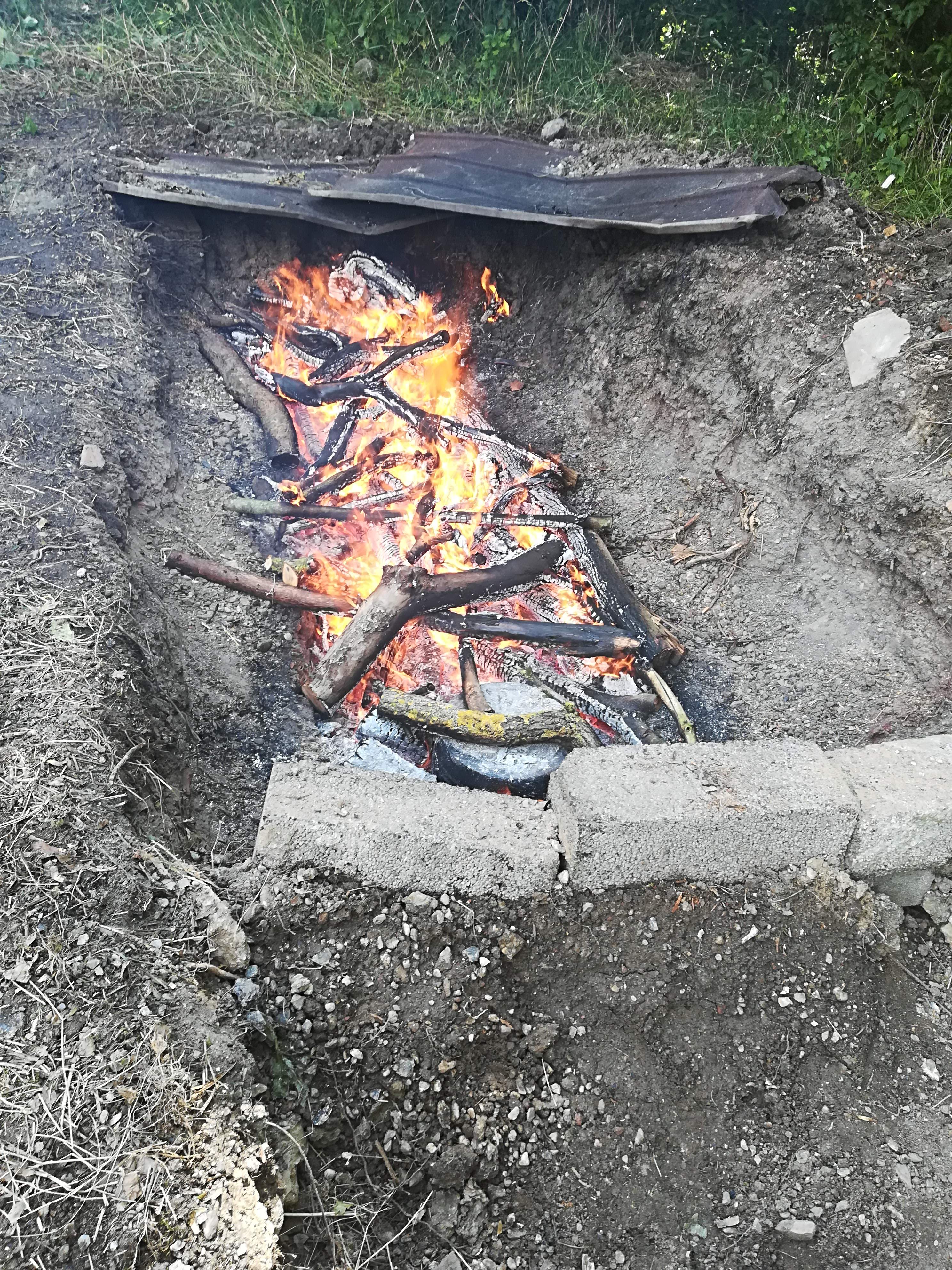 Thick fire does the job.