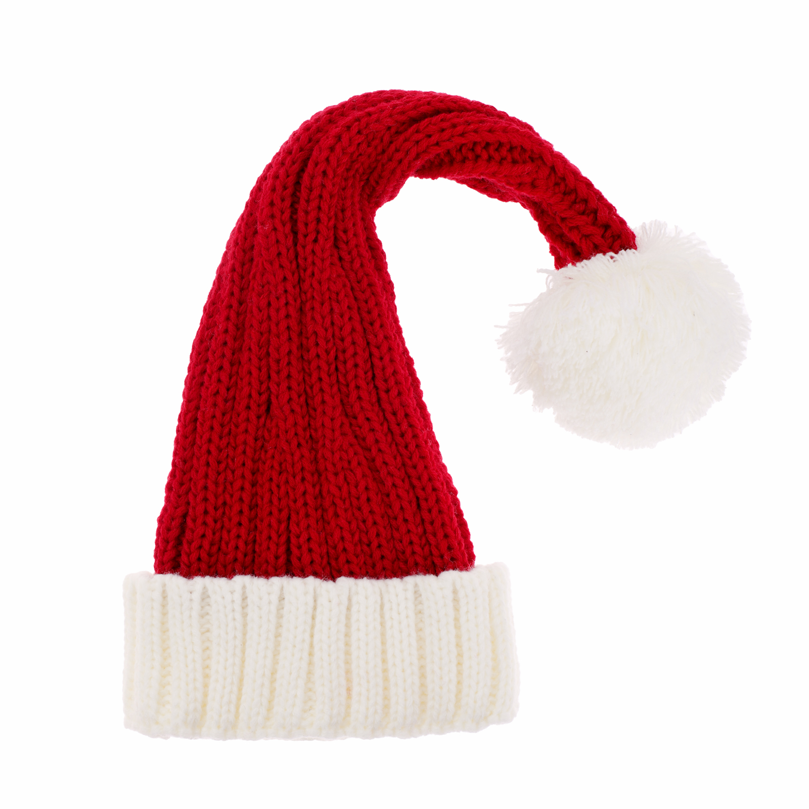 Coarse knit red/white