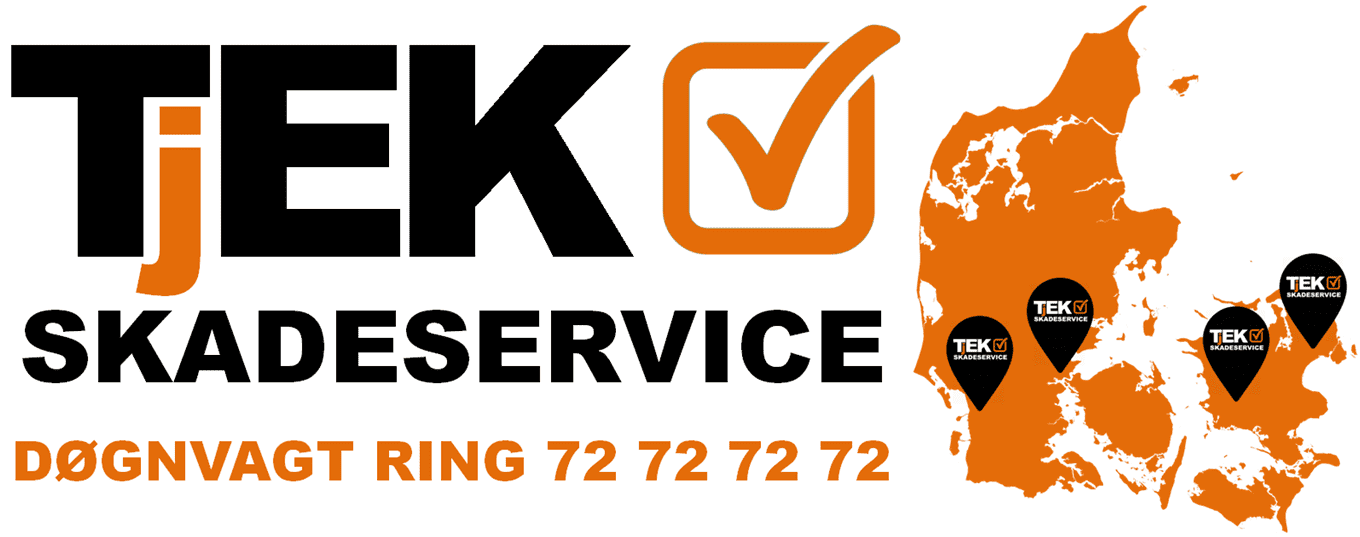 Hos TjEHos TjEK Skadeservice, leverer vi profesionel skadeservice døgnet rundt alle årets dage - afdelinger i Albertslund, Sorø, Vejle og Ribe - ring 72 72 72 72