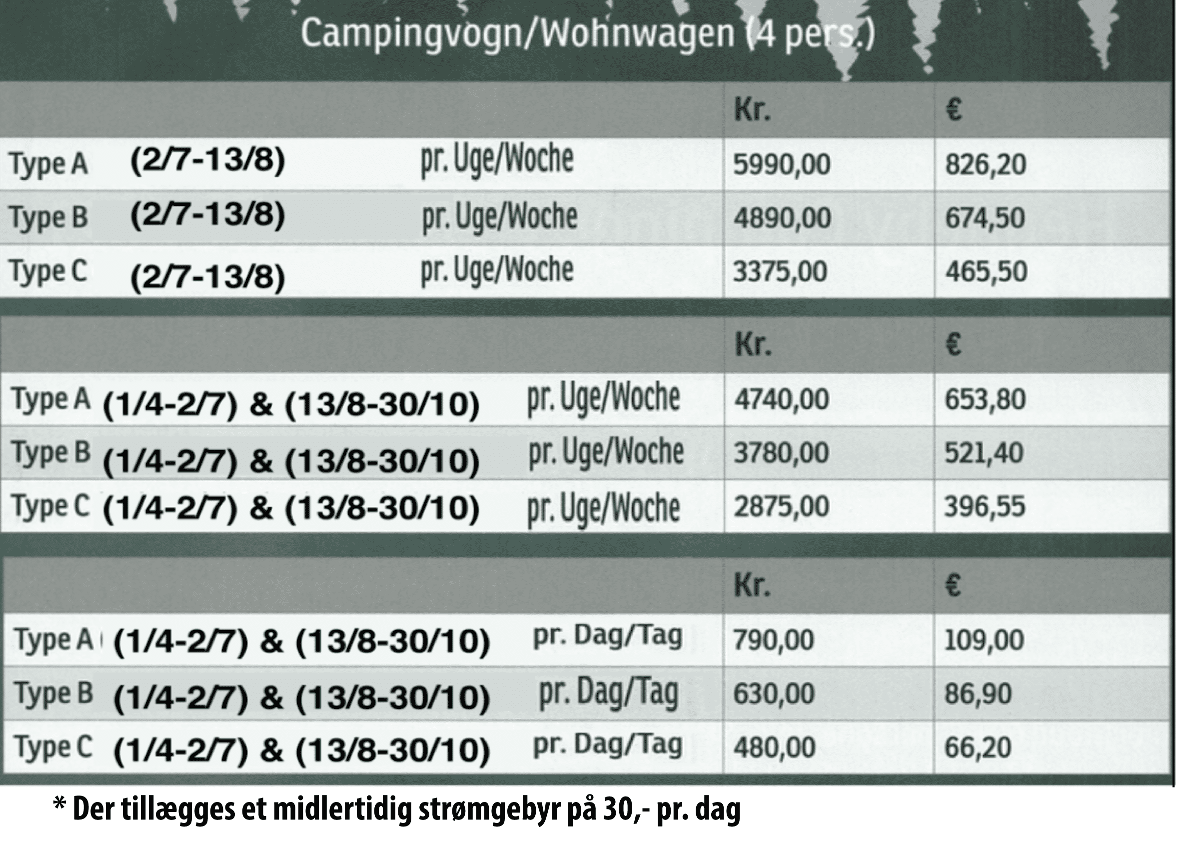 Lej Campingvogn Henneby Camping