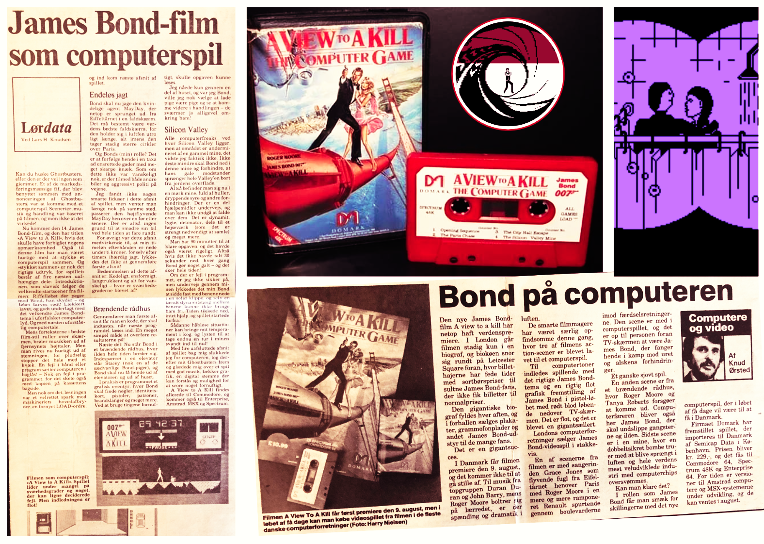 James Bond commodore spil. A view to a kill. videospil. 1985