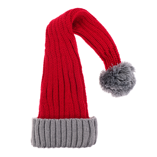 Coarse knit red / grey