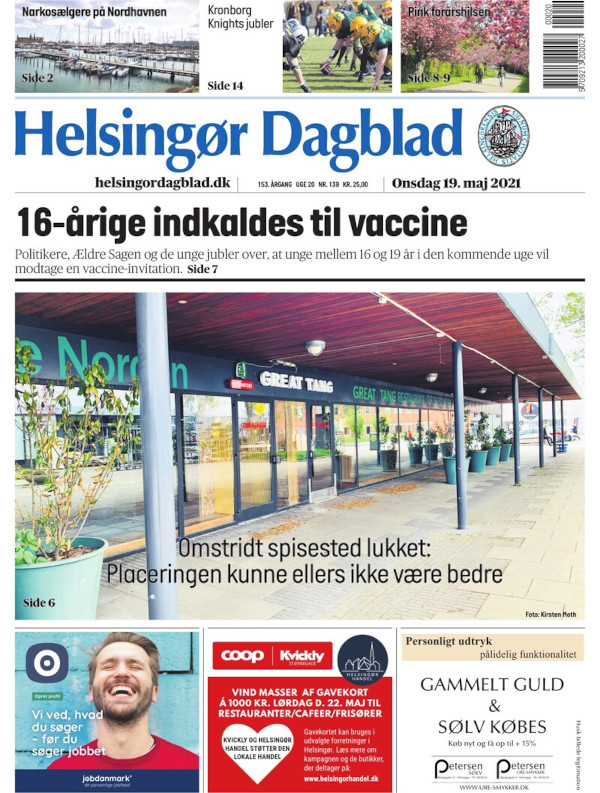 Helsingør Dagblad forside