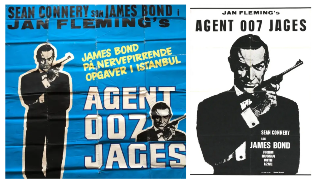 Bond plakater, Agent 007 jages, Jan Fleming