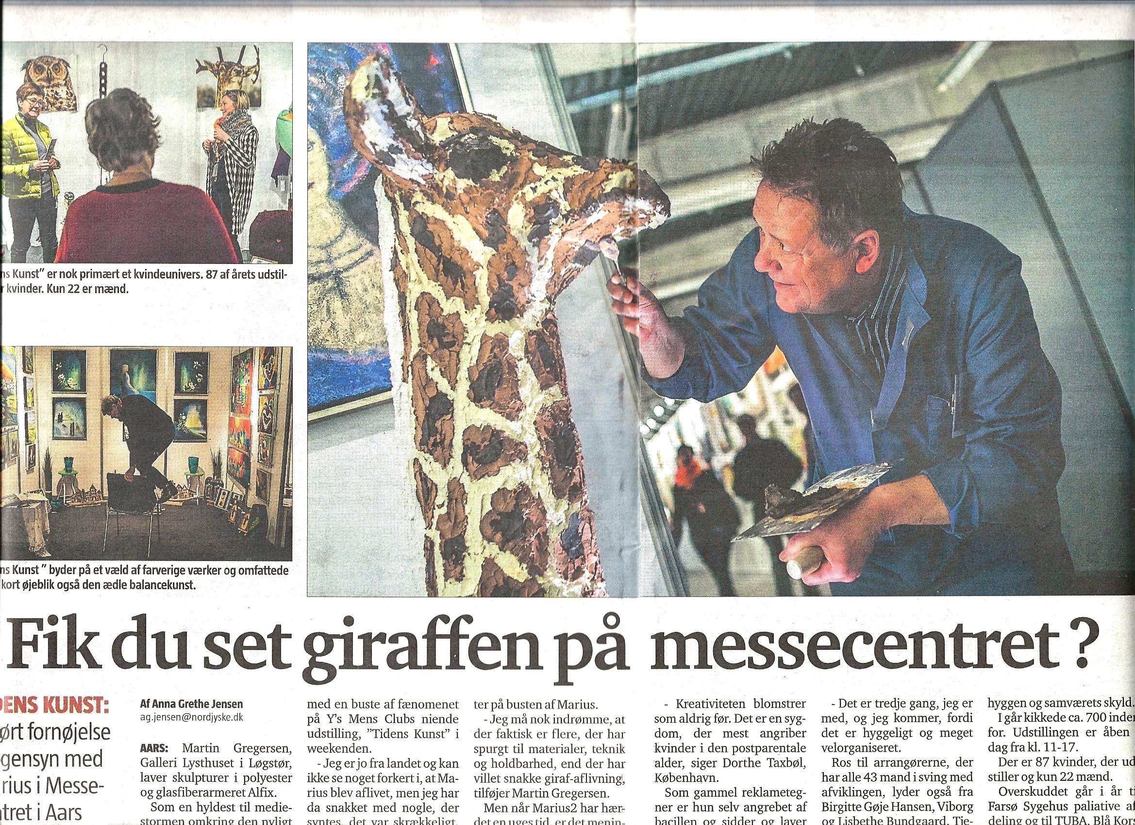 Da giraffen Marius blev aflivet i Kbh's Zoo lod jeg den "genopstå" som skulptur til "Tidens Kunst"
