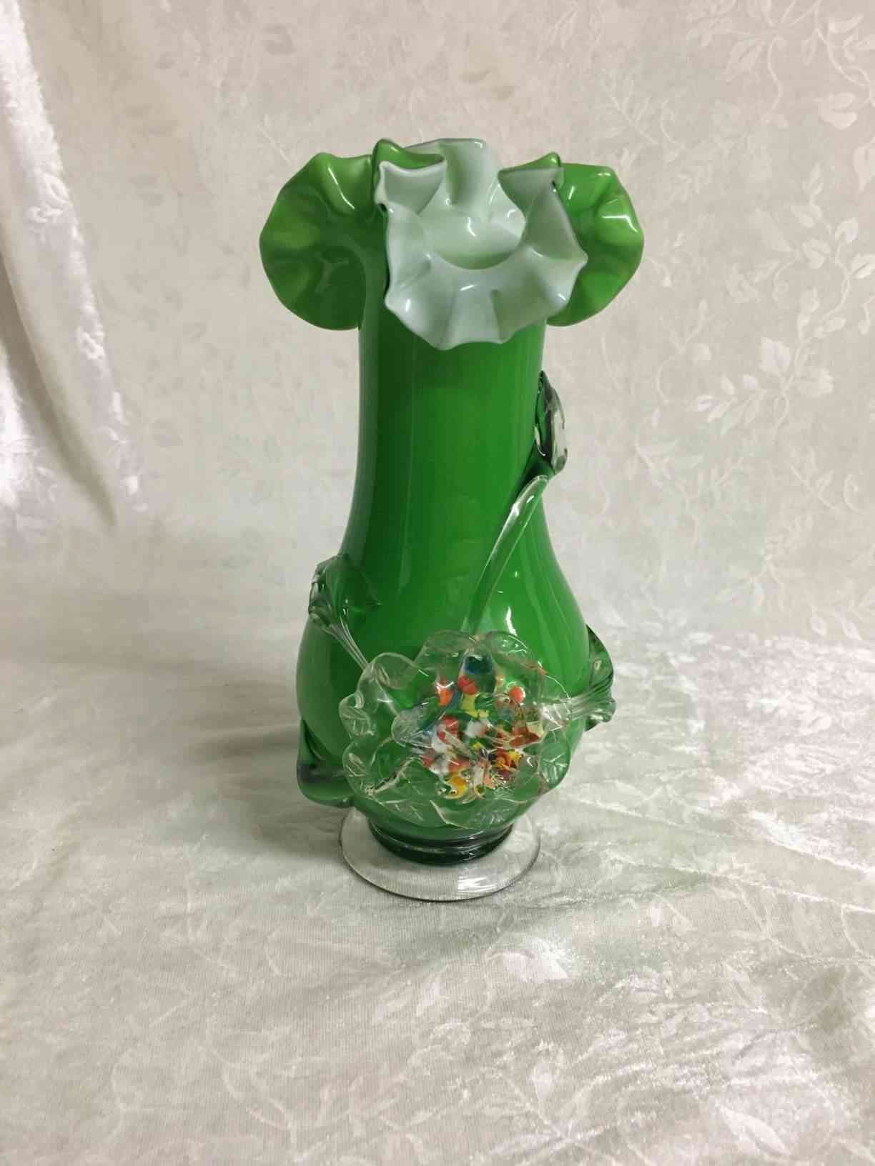 Grøn Tivoli vase - SOLGT