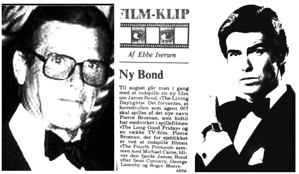 Berlingske. Ny Bond. Pierce Brosnan. 1986. Roger Moore.